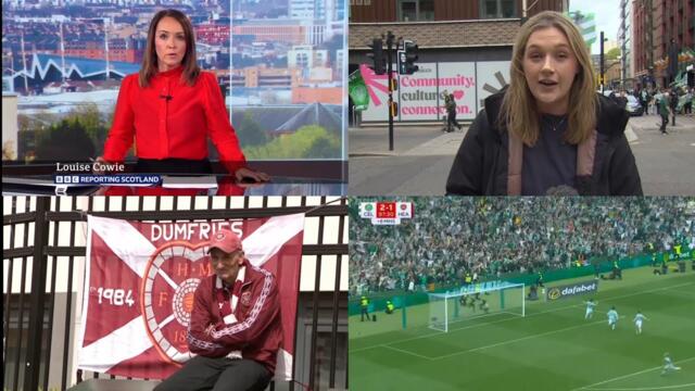 BBC News Report On Celtic Clinching League Title With 3-1 Win Over Hearts