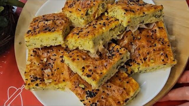 😋Най-вкусната баница с тиквички и сирене.💯 Лесна и бърза рецепта 👌#баницастиквички #домашнарецепта