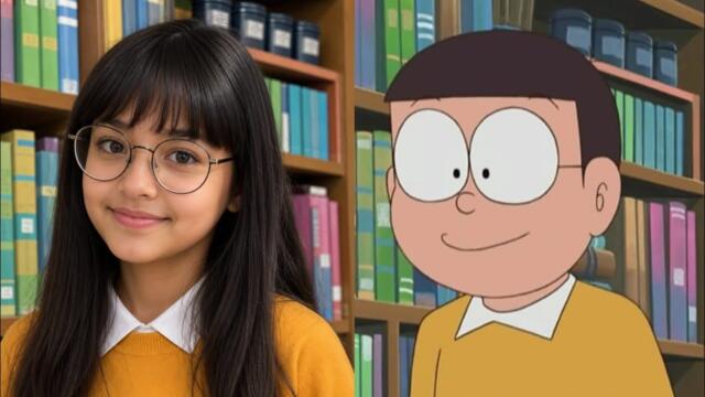 Doremon Cartoon Characters In Real Life But Female