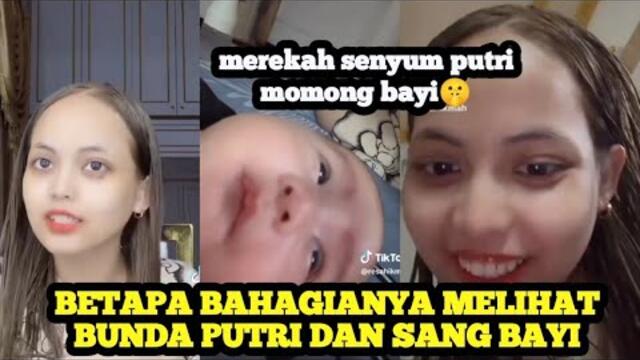 MOMEN LANGKA! Detik-detik Bunda Putri Tersenyum Bahagia Bersama Bayinya
