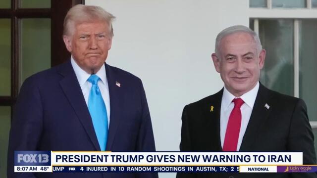 President Trump gives new warning to Iran: 'Clock is Ticking'