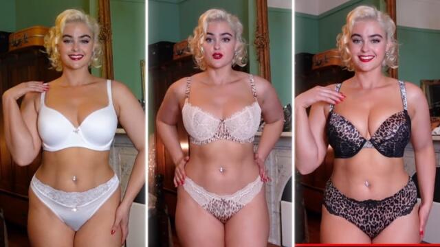 ❤️🔥👠Stefania Ferrario - Victoria's Secret Lingerie Try On
