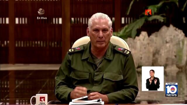 Cuban president accuses U.S. of threats
