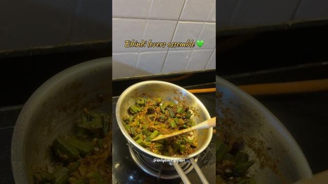 Bhindi Masala Fry in 10 Minutes 🤤 #cookingshorts