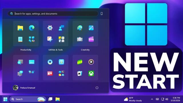 New Start Menu Coming to Windows 11 - Small Start, Customize Sections and more