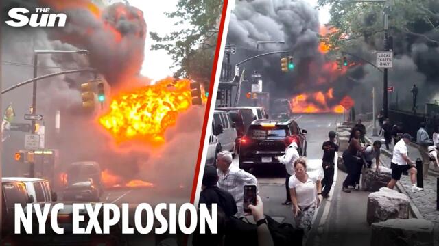Watch: Huge explosion in New York as vehicle bursts into fireball