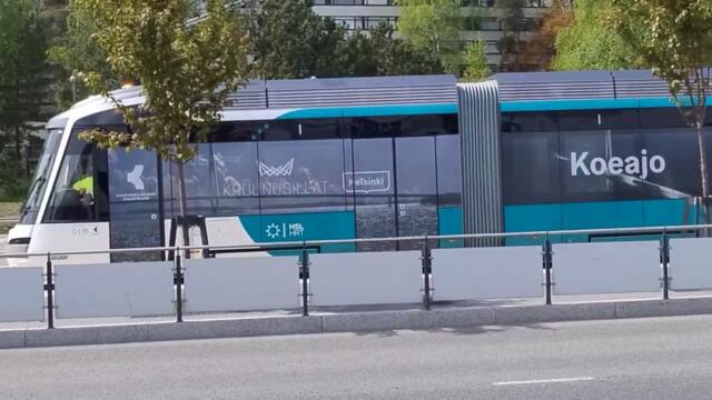 Test drive of the new tram in Laajasalo, Helsinki. #tram #helsinki