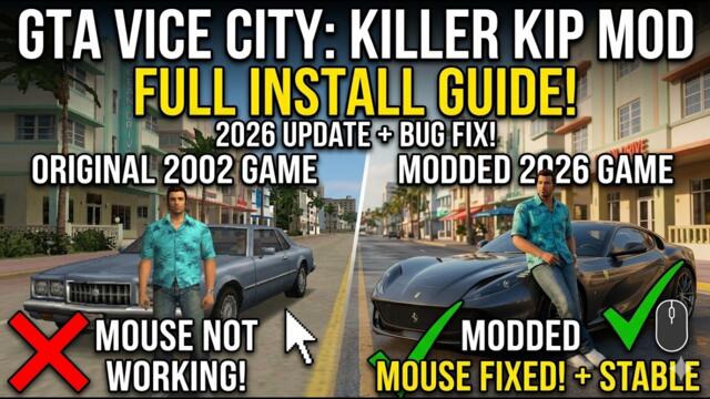 How to Install GTA Vice City Killer Kip Mod 2026 | Real Cars & New Graphics!