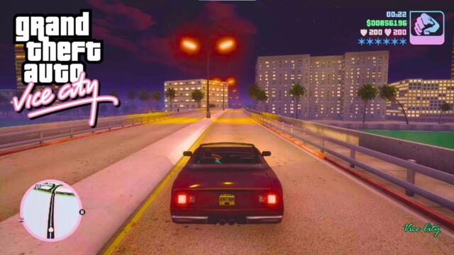 Night Drive Around Vice City in a Stinger Convertible | GTA Vice City Definitive Edition | Nostalgia
