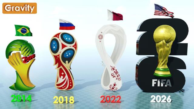 All FIFA World Cup Logos ⚽ (1930 - 2026)