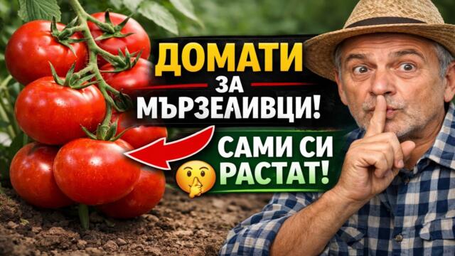 ДОМАТИ ЗА МЪРЗЕЛИВЦИ! 🤫 7 сорта, които се гледат сами – просто засаждаш и забравяш!