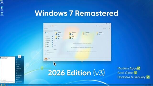 Windows 7 2026 Edition (v3) — Runs Modern Apps (With Aero)