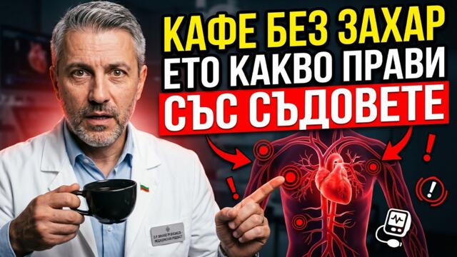 Кардиолог предупреждава: какво прави кафето без захар със съдовете след 60