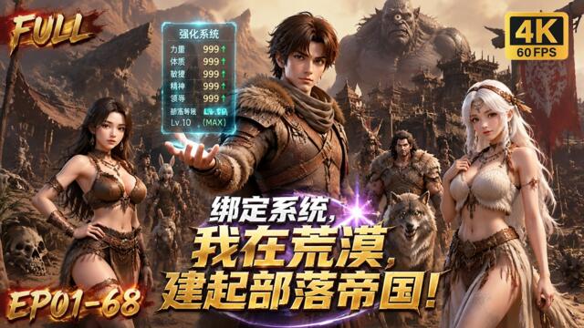 🔥【MULTI SUB】穷小子在蛮荒末日觉醒强化系统，招募各种强力野人伙伴，建造领地逆袭称霸蛮荒末世！#漫剧 #anime #动画