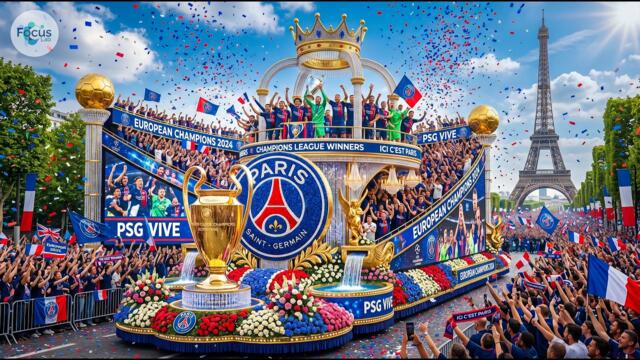 PSG Champions League Victory Parade 2026 🏆 Massive Celebration Takes Over Paris Streets!