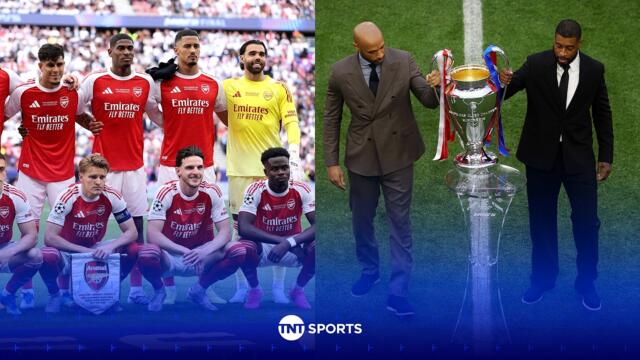 Puskas Arena is ROCKING as PSG and Arsenal walkout for the Champions League final! 🔥 🏆
