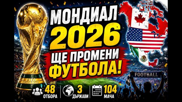 48 отбора, 3 държави, 104 мача: Мондиал 2026 променя футбола!