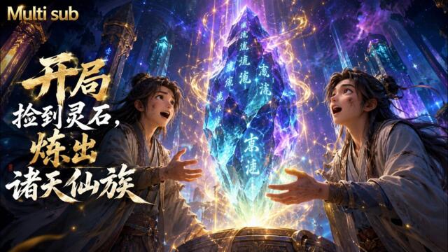 【AI anime】💥💥💥别人穿越当主角，他居然穿越成一块会修仙的逆天灵石？！苟在秘境疯狂吞噬吐纳二十年，出世当天直接惊哭全网《开局捡到灵石，炼出诸天仙族》 #国产动漫#次元动漫  #破界 #動漫