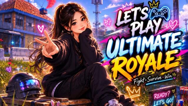 🎮RANK PUSH IN ULTIMATE ROYALE || ROAD TO 500 SUB♥️ #bgmilive #ytshorts #girlgamer