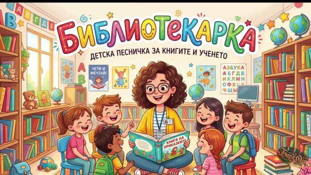 Библиотекарка 👩‍🏫🎶📖  Весели Детски Песни - Музика Игри Учене (detski pesni) kids song bibliotekarka