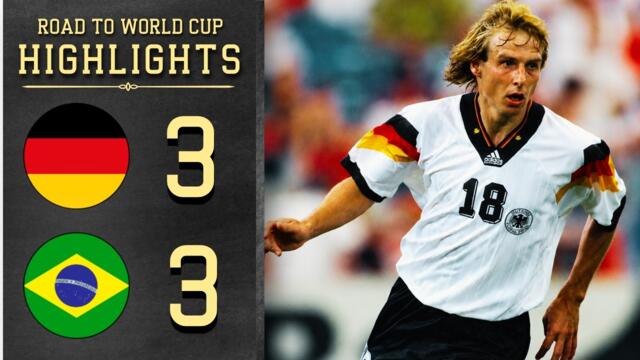 Germany vs. Brazil | Klinsmann Leads the Three-Goal Comeback | Road to World Cup USA 1994 Highlights