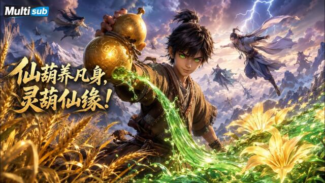 【AI anime】💥💥💥大雪封山之际，他偶然捡到一枚极其不起眼的老旧黄皮仙葫，本以为只是个寻常水瓢。谁能想到这葫芦暗藏逆天乾坤《仙葫养凡身，灵葫仙缘！》#国产动漫#次元动漫  #破界 #動漫