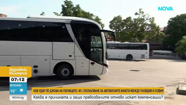 Пътници сигнализират за нов скок на цените на билетите за автобус от София до Пловдив | 10 юни 2026