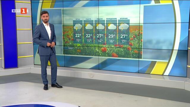 Предупреждение за проливни валежи, гръмотевична дейност и локални градушки, Още от БНТ - 12.06.2026
