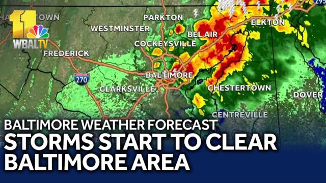 Storms start to clear Baltimore metro