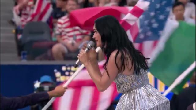 Katy Perry performs wonder at the opening ceremony of FIFA WORLD CUP 2026 IN LOS