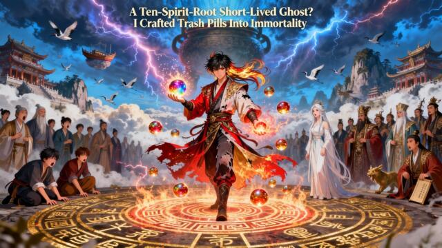 Mocked as a short-lived trash, he refines waste pills into infinite power to become a god!🔥