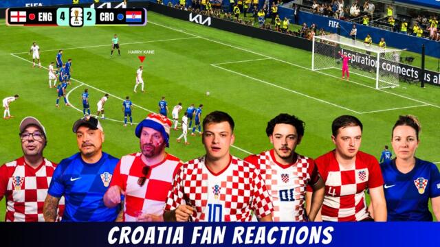 CROATIA FANS REACT TO ENGLAND 4-2 CROATIA
