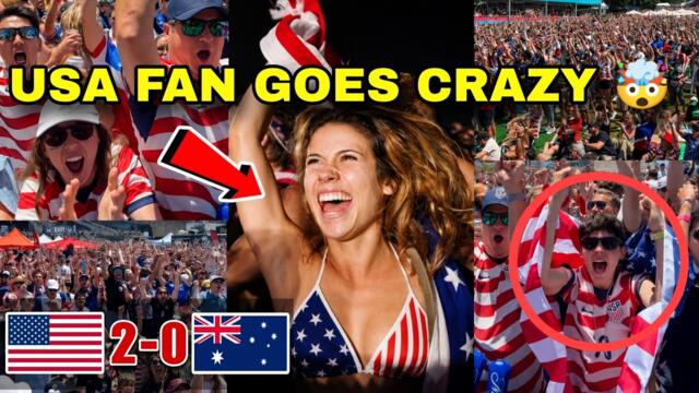 🤯😱🇺🇲 USA fans' Crazy Reactions after the 2-0 win against Australia