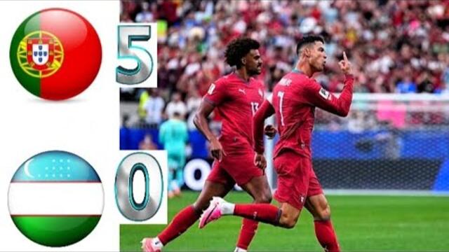 Ronaldo 🇵🇹 Shocked The World With Two Goals Against Uzbekistan 🇺🇿