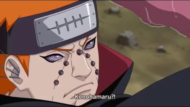 Konohamaru Vs  Pain, Konohamaru Uses Rasengan For The First Time