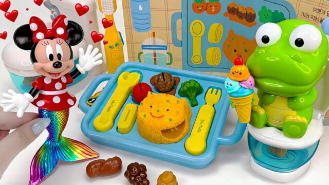 Satisfying Unboxing Pororo Table Food Toys 🍽️ Mickey Mouse Bathroom 뽀로로 식사놀이 장난감 놀이