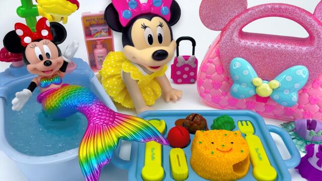 Minnie Mouse 2026🎀 Set Unboxing rainbow mermaid bath y sandía sorpresa con juguetes Disney ASMR #2