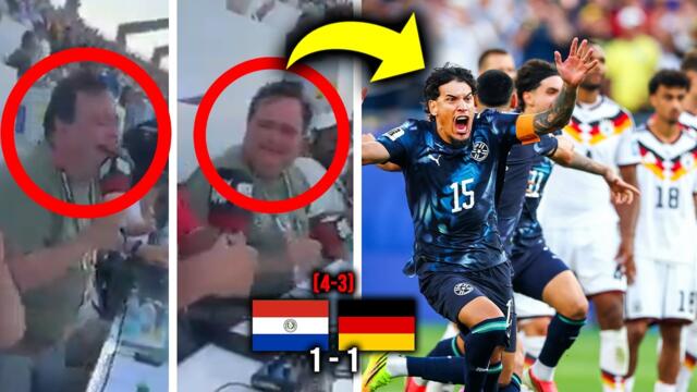 Paraguay Commentator LOSES IT After Paraguay's Winning Penalty vs Germany! (Crazy Scenes)🤯😭