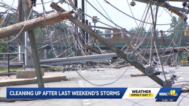 Nearly unprecedented damage leaves thousands without power in Maryland
