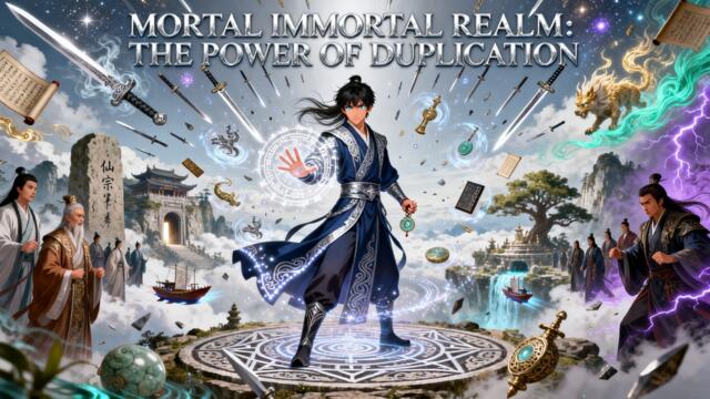 Scorned as a weak mortal? My infinite copy system gives me endless god tier artifacts! 💎🔮✨