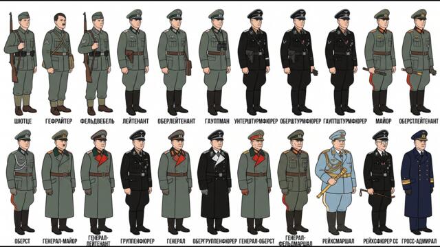 Как работала военная иерархия нацистской Германии: все ранги немецкой армии Второй мировой войны