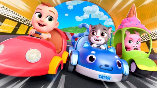 Baby Car Race with Finger Family! | Nursery Rhymes & Kids Songs