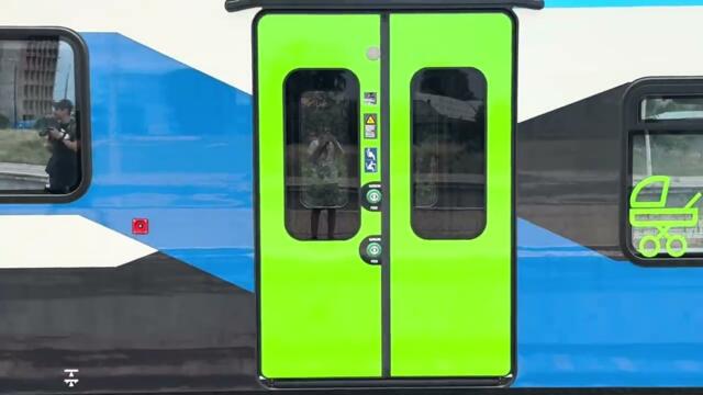 Специално видео! Една от новите мотриси на БДЖ Alstom Coradia Stream на гара Пазарджик, 35003/4