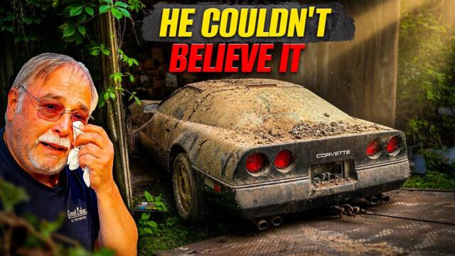 Grandpa Cries Seeing His Corvette Cleaned For The First Time in 25 Years!