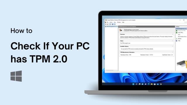 How to Check If Your PC has TPM 2.0