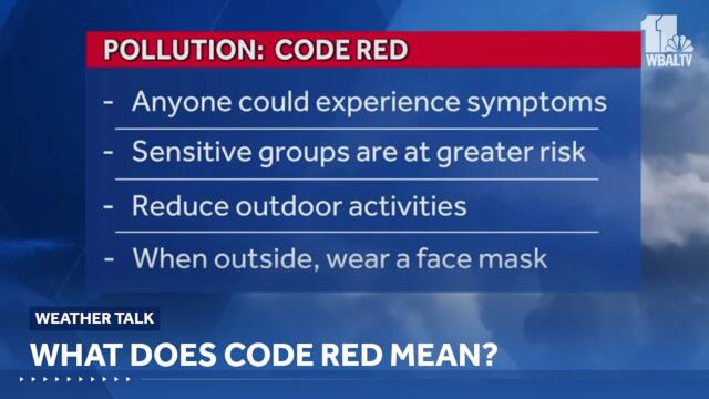 What does Code Red mean? Weather Talk
