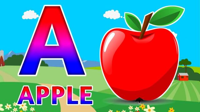 Phonics Song 2 with TWO Words in 3D - A For Apple🍎🍏- ABC Alphabet Songs with Sounds for Children's