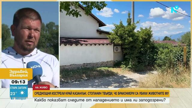 Изстрели посред нощ и убити животни край Казанлък | 16 юли 2026