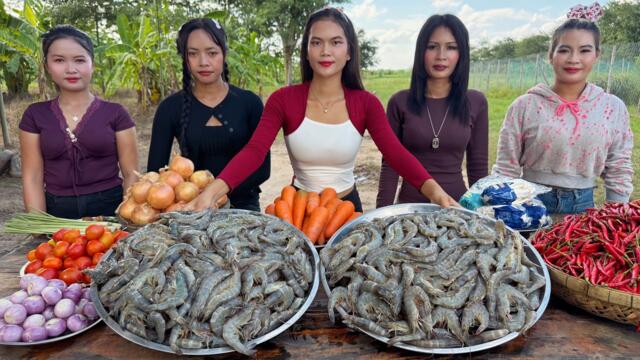 Amazing cooking shrimp and vegetable recipe in my countryside recipe