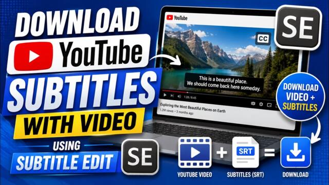 How to Download YouTube Subtitles With Video Using Subtitle Edit